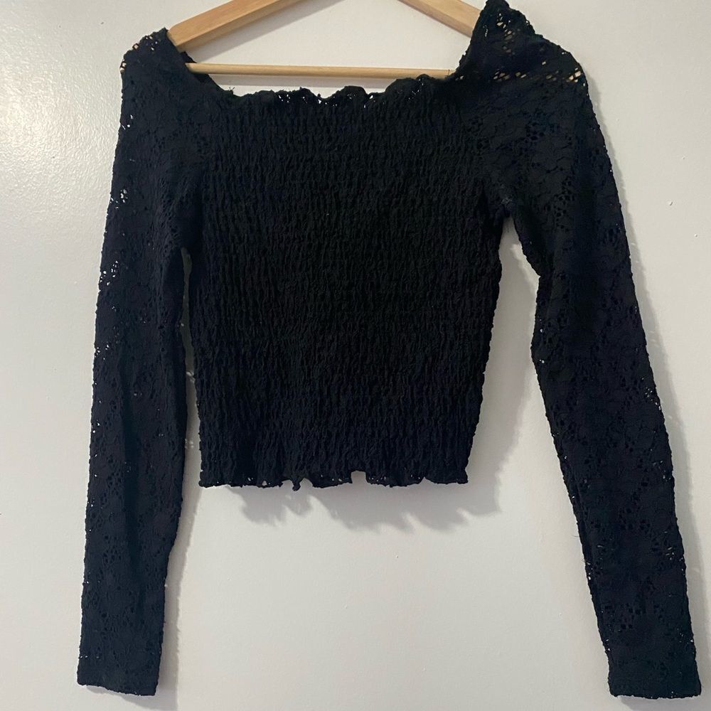 Planet Gold black crop top